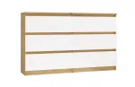 Kummut 6 sahtliga 120 cm Top E Shop Malwa &mdash; K&auml;sit&ouml;&ouml;tamme / Valge, puitlaastplaat