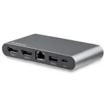 StarTech.com USB-C-dokk &ndash; 4K kahe monitori DisplayPort &ndash; mini s&uuml;learvuti dokkimisjaam &ndash; 100 W toiteedastuse l&auml;bip&auml;&auml;s &ndash; GbE, 2-pordiline USB-A-jaotur &ndash; USB-t&uuml;&uuml;pi C mitme pordi adapter &ndash; 1 m kaabel