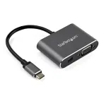 StarTech.com USB-C mitme pordiga video adapter &ndash; USB-C&ndash;4K 60Hz Mini DisplayPort 1.2 v&otilde;i 1080p VGA monitoriadapter &ndash; USB-C 2-&uuml;hes MDP HBR2 HDR/VGA kuvarimuundur &ndash; TB3-&uuml;hilduv