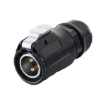 Juhtme&uuml;hendus S1 Toide 2-kontaktiline Must Alcasa IC01-20P201