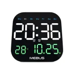 Mebus 19855 Raadiojuhitav analoog-lauakell 18,5 cm Must