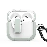 Dux Ducis PECP Series PC+TPU Cover with Hook for AirPods 4, White Green