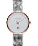 MELLER Women's W5RB-2SILVER Astar Baki Analog Quartz Watch 33mm Silver Stainless Steel Mesh