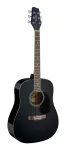 Stagg SA20D BLK Dreadnought akustiline kitarr - must