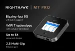 Mobiilside ruuter Netgear Nighthawk M7 Pro &mdash; kolmeribaline Wi‑Fi 2.4/5/6 GHz, 5G Sub6, LTE, Gigabit Ethernet, USB-C, kaasaskantav, must