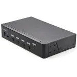StarTech.com 4 pordiga HDMI KVM-l&uuml;liti &ndash; &uuml;he monitori 4K 60Hz Ultra HD HDR &ndash; lauaarvuti HDMI 2.0 KVM-l&uuml;liti 2 pordiga USB 3.0 jaoturi (5 Gbit/s) ja 4x USB 2.0 HID, heliga &ndash; kiirklahvidega l&uuml;litamine &ndash; TAA