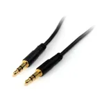 StarTech.com 3 ft &otilde;huke 3.5mm Stereo Audio kaabel - M/M, 3.5mm, meessoost, 3.5mm, meessoost, 0.91 m, must