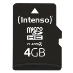 Intenso m&auml;lukaart 4 GB MicroSDHC Class 4 3403450