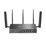 TP-Link Omada 4G+ Cat6 AX3000 Gigabit VPN ruuter, Wi-Fi 6 (802.11ax), kahesageduslik (2,4 GHz / 5 GHz), Ethernet LAN, 4G, must, laua-/postiruuter