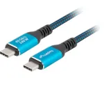 USB-C M/M USB4 kaabel 1,5M 240W 60Hz Must-Sinine