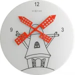 NeXtime klok 8807 Windmil, &Oslash;30 cm, seinakell, valge/must/punane