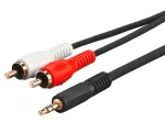 Microconnect AUDLC3G helikaabel 3 m 3,5 mm 2 &times; RCA Must