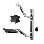 StarTech.com seinale kinnitatav t&ouml;&ouml;jaam, VESA kinnitus 32-tollistele monitoridele (10 kg), t&auml;ielikult liigendatav &uuml;he monitori kinnitus ja klaviatuurialus lauaarvuti/korpuse kronsteiniga, p&uuml;stit&ouml;&ouml;laud