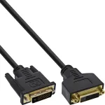 DVI-D kaabel Premium 24+1 isane emasele Dual Link kullatud 3m InLine 17763P