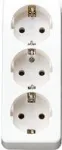 Jung Triple Schuko socket outlet without strain relief, aws 10 S 23 LA WW (10S23LAWW)