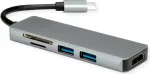ROLINE'i dokkimisjaam Type C HDMI 2x USB3.2 Gen1 A SD/MicroSD &ndash; digitaalne/andmeside (12.02.1019)
