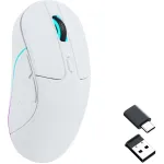 M&auml;nguhiir Keychron M3 paremak&auml;eline RF-juhtmevaba + Bluetooth optiline 26000 DPI valge