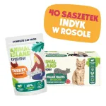 ANIMAL ISLAND kalkunilihaga puljongis kassitoit monopakk 40x85g