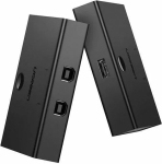 USB-jagaja l&uuml;liti UGREEN UGR423 2x1 Must &mdash; 2 arvutit 1 USB-seadmele, k&auml;sitsi nupp
