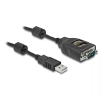 DeLOCK adapter USB 2.0 Type-A RS-232 jadaliidesele D-Sub 9 pin 2,5 kV galvaaniline isolatsioon 2 m
