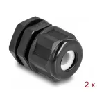 DELOCK EX-kaabelliitmik M16 must 2 tk pol&uuml;amiid