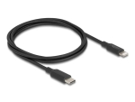 Kaabel DELOCK USB-C Lightningule &otilde;huke 1 m, Lightning &harr; USB-C, 9 V 3 A, 3,3 mm, MFi