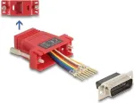 DeLOCK 67109 D-Sub 15-pin pistik RJ45 pesa koostekomplekt, punane