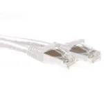 ACT valge 1 meeter SFTP CAT6A &uuml;henduskaabel, t&otilde;mblukuta RJ45 pistikutega