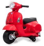 Elektriline s&otilde;iduk Jamara Vespa Mini roller &mdash; akutoitel, 4 ratast, alates 1,6 eluaastast, tuled, v&auml;rvid: must/punane