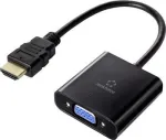 Renkforce RF-4531578 kaabliadapter HDMI VGA - 3,5 mm must (RF-4531578)