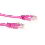 ACT roosa 3-meetrine U/UTP CAT5E paigalduskaabel RJ45-pistikutega