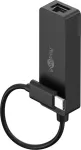Goobay USB-C -Etherneti adapter must - personaalarvuti v&otilde;i Apple MacBooki &uuml;hendamiseks