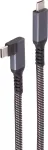 ShiverPeaks BASIC-S USB-C laadimiskaabel, 3.2, 90&deg;, 100W PD, tekstiil, 1m (BS14-75014)