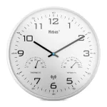 MEBUS 52841 Raadiojuhitav seinakell, must raam, valge sihverplaat, 30 cm
