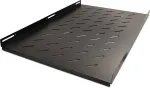 RACKTEL RL-P1000S 19-tolline 1U fikseeritud riiul, s&uuml;gavus 1000 mm, kandev&otilde;ime 80 kg, must
