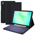 Tech-Protect SC PEN + KB &uuml;mbris Samsung Galaxy Tab A9 / A11 8.7 inch X110 / X115 / X133 / X135 jaoks, must