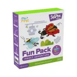 myFirst 3dPen Make Filaments Fun Pack Insect Adventure - Loomingukomplekt 3D-pliiatsile: 5 &scaron;ablooni, 17 PCL-filamenti (34 m), tagasit&otilde;mmatava autoga moodul, termoplastleht