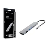 CONCEPTRONIC 573812 7-&uuml;hes USB-C dokkimisjaam, HDMI, USB-C, 2x USB-A, 25 cm kaabel, hall