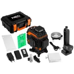 NEO TOOLS 75-141 3D lasertase, 16 joont, roheline kiir, kohver, sihtm&auml;rkplaat, magnetiline hoidik, laadija