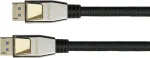 GoodConnections PREMIUM DisplayPort 2.0 kaabel, 54 Gbit/s, UHBR 13.5, 4K @240Hz / 8K @60Hz, t&auml;ismetallpistikud, vask (DP20-PY020)