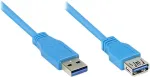 Good Connections USB 3.0 pikenduskaabel Type-A isane - Type-A emane, sinine, 1,8 m 2711-B02