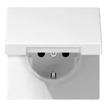 JUNG LS 1520 BFKIK SCHUKO pistikupesa 16 A 250 V suurendatud puutekaitsega, helevalge LS1520BFKIKLWW