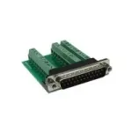EXSYS EX-49025 D-SUB 25-pin isane 27-pin kruviklemmliist adapter, roheline/h&otilde;bedane