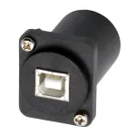 EXSYS EX-49157 D-t&uuml;&uuml;pi USB 2.0 paneelile kinnitatav adapter, USB-B emane - USB-A emane