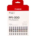 Canon PFI-300 tindikassett 10 tk Originaal Must, Sinine, Ts&uuml;aan, Hall, magenta, Fotomust, Fotofuksia, Punane, Kollane