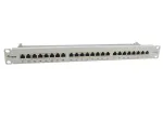 Equip 24-porti Cat.6A varjestatud jaotuspaneel, helehall, 10/100/1000Base-T(X), Gigabit Ethernet, 1000 Mbit/s, RJ-45, Cat6a, riiulipaigaldus