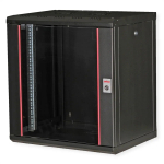 Seinale kinnitatav 19-tolline riiul ROLINE Pro 12U, 600x450 mm, must, v&otilde;tmelukk, IP20