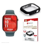 Displex 02135 t&auml;iskattega &uuml;mbris Apple Watch Series 11/10 jaoks (46 mm), must