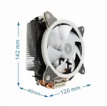 &Otilde;hkjahuti Gembird CPU-HURACAN-ARGB-X130 12 cm must valge