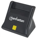 Manhattan 102025 USB-A Smart/SIM kaardilugeja, 480 Mbps (USB 2.0), lauamudel, p&uuml;stine